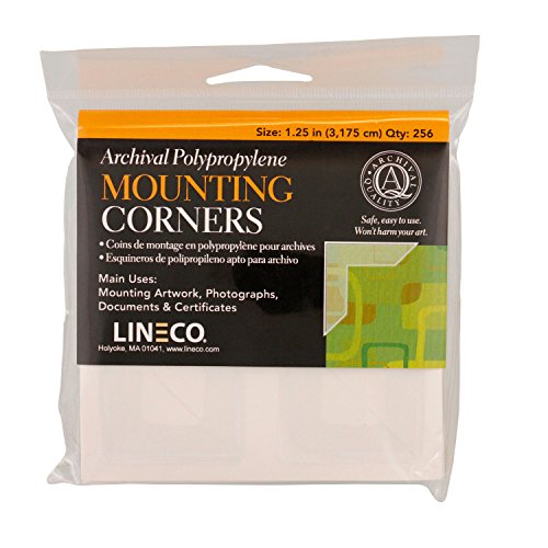 Lineco Self-Adhesive Polypropylene Mounting Corners - 1.25" Clear (256/Pkg.) Full View