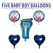 Baby Shower Decorations for Boy – Decoration Party Set! – IT’S A BOY Banner, Large Balloons, Blue & White Pom Pom Flowers, Honeycomb Balls, Tassels, Paper Fans – Decor Kit