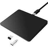 MICROPACK Digitally Yours Tri-Mode Wireless Trackpad, Bluetooth / 2.4G USB/Wired Touchpad Mouse Rechargeable for PC Laptop Desktop Tablet, Compatible with Windows macOS iPadOS (Black-2)