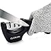 Kitchen Manual Stainless Steel Knife Sharpener- GUOXUAN 3-Stage Knife Sharpening Tool Helps Repair, Restore and Polish Blades - Cut-Resistant Glove Included