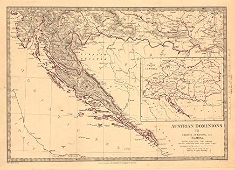 Kroatien Dalmatien Slawonien Illyria Istrien Index Karte Osterreichischer Empire Sduk 1845 Old Antik Vintage Karte Gedruckte Karten Von Kroatien Amazon De Kuche Haushalt