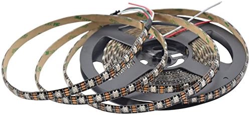 ishareled 5m DC5V WS2812B BLACK PCB led pixel srip IP65 waterproof,60pcs WS2812B /M with 60pixels Black PCB DC5V
