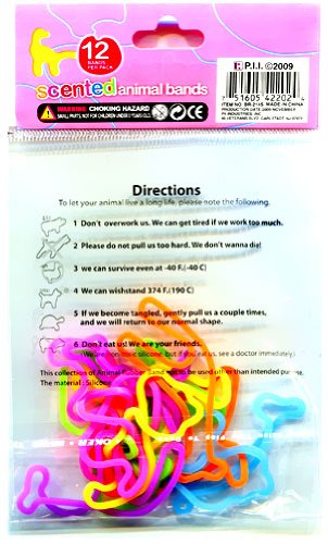 Rubba Bandz Shaped Rubber Bands 12Pack Scented Shapes