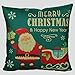 All Smiles Green Christmas Decorations Snowman Santa Throw Pillow Covers 18x18 Decorative Cushion Cases Xmas Holiday Decor for Couch Sofa Sofa and Home