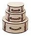 Deco 79 Wood Burlap Box, Set of 3