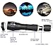 ROKKES LED Rechargeable Handheld Flashlight - Zoomable, Professional Ultra Bright 1500 Lumens from 3 CREE LEDs Torch, RGB 3 Colors Light, Tactical Portable Flashlights with 18650 Battery