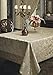 Benson Mills Harmony Scroll Woven Damask Fabric Tablecloth, Everyday, Parties, Special Occasions, Weddings and Holiday Table Cloth (60