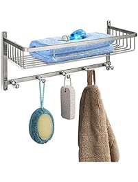 HOMEIDEAS Large Capacity Shower Caddy Corner Stainless Steel Shower Basket Bathroom Shower Shelf Organizer Rustproof,Wall Mount,Brushed Finish