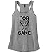 Comical Shirt Ladies For Fox Sake Funny Shirt Cute Animal Graphic Tee Racerback