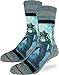 Good Luck Sock Men's Scuba Diver Crew Socks - Grey, Adult Shoe Size 8-13