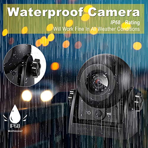 Uzone Wireless Rear-view Camera, WiFi Car Magnetic Rear-view Camera, Superb Night Vision, IP68 Waterproof Parking Camera, Hitch, for Truck, RV, Caravan, Trailer