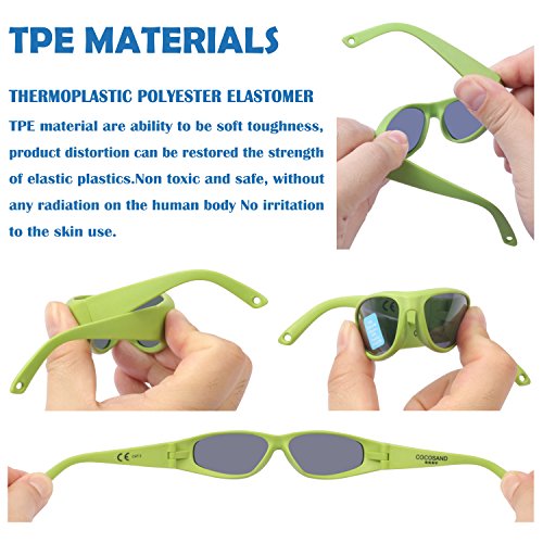 image for COCOSAND Gift Set Baby Shades with TPE FRAME & UV400 LENS & Adjustable