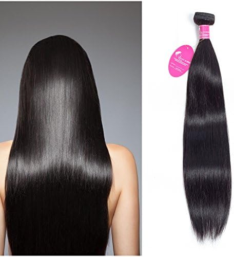 JUST SHOW Straight Bundles Weave Unprocessed Beautifull Quality Natural Black Full Head Tanglefree Mix Size With Closure Virgin Remy Human Hair Extension (10")