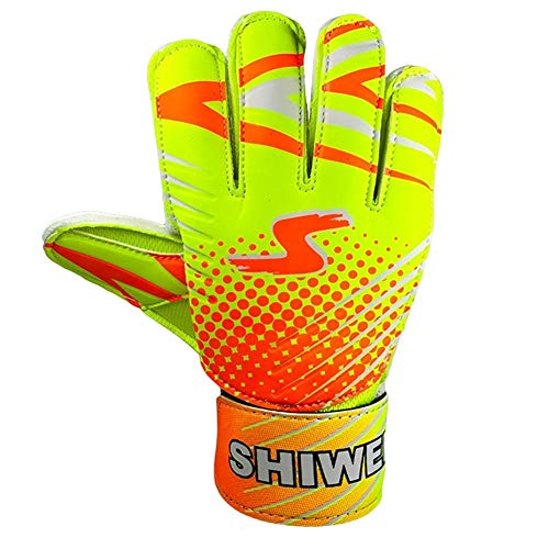 Bestmemories Children's Goalkeeper Professional Gloves with Finger Protector Men's and Women's Soccer Goalkeeper Gloves Goalkeeper Gloves for Sports Exercise - Thumbnail 3