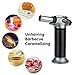 Lennov Micro Butane Gas Torch Lighter, Welding Soldering Brazing Refillable Tool, Professional Grade Culinary Blow torch for Camping BBQ Outdoor (Black-GF-879)