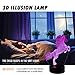 3D Unicorn Night Light——3D Unicorn Lamp Three Pattern and 7 Colors with Remote 3D Optical Illusion Kids Lamp as a Pefect Gifts for Boys and Girls on Birthday or Holiday (Unicorn)