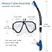 Ufanore Snorkel Set New Version 2.0, Snorkeling Gear, 180° Panoramic View, Free Breathing, Anti-Fog and Anti-Leak Diving mask Set with Detachable Camera Mount, Easy to Adjust