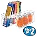mDesign Refrigerator, Freezer, Pantry Cabinet Organizer Bins for Kitchen, 10