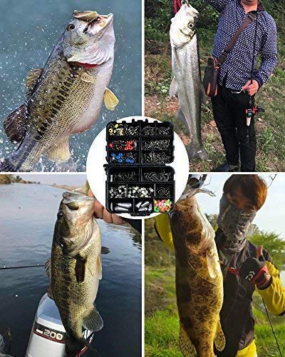 Fishing Accessories Kit with Tackle Box Set 177pcs Including Swivel Slides Ball Bearing Rolling Snap Barrel Jig Hook - Thumbnail 3