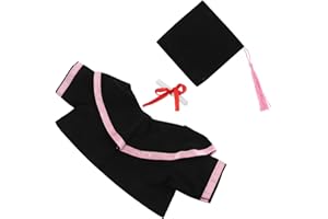 LABRIMP Bear Stuffed Animal Graduation Outfit Plush Toy Costume with Cap and Shawl Graduation Present for Students