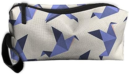 Paper Crane Floral Classic Anti-bacterial Waterproof Cosmetic Bag For Girl Makeup Bag Travel Cosmetic Bags Pencil Case Outdoor Activities