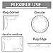 HAIOOU Rug Gripper, 8+4 Pcs Non Slip Rug Corner Grippers Anti Slip Carpet Tape Grips, Advanced with Renewable Adhesive Pad for Hardwood Floors - Ideal Area Rug Runner Stoppers to Ensure Safety
