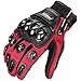 ILM Alloy Steel Touchscreen Bicycle Motorcycle Motorbike Powersports Racing Gloves (XXL, RED) Model 10C