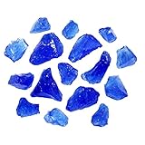 Hiland Fire Pit Fire Glass in Turquoise, Extreme Tempature Rating, Good for Propane or Natural Gas, 10 Pounds