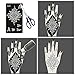 Xmasir Pack of 10 Airbrush Henna Tattoo Stencil for Women Hand Finger Face Body Painting Kids Glitter Tattoo Templates 18 X 8.5cm (2)