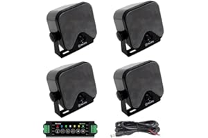 Herdio 4 Inch 240W Boat Marine Bluetooth Speakers Waterproof Outdoor Speakers for Golf Cart ATV UTV RZR Camper Tractor Boat Truck Jeep Courtyard Powersports,2 Pairs (Black)