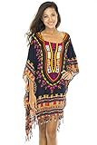 Back From Bali Womens Swimsuit Cover Up Tunic Beach Caftan Top Ethnic Bright