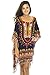 Back From Bali Womens Swimsuit Cover Up Tunic Beach Caftan Top Ethnic Bright