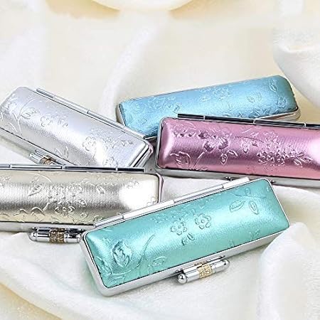 Amazon 3dフラワー印鑑ケース おしゃれ 印鑑ケース かわいい 朱肉付き 5色あり 高級本もみ皮 即日出荷 金 M 印鑑ケース 印箱 文房具 オフィス用品