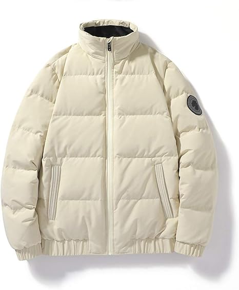 Amazon Co Jp メンズダウンジャケットダウンフグ冬のコートアウター防風の暖かい旅行アウトドアダック絶縁軽量ホワイト 白 L ホーム キッチン