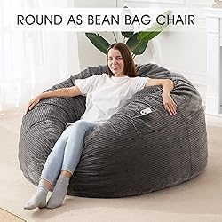 Homguava Corduroy Bean Bag Chair, Variable Shape