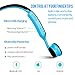 Bone Conduction Headphones, JUHALL Bluetooth V4.2 Earphones Wireless Sports Headset Built-in Mic Sweatproof for iPhone, Android, Other Bluetooth Enabled Devices (Blue)