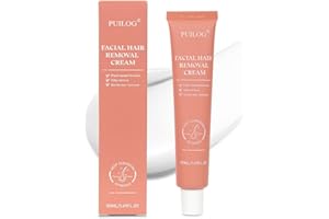 PUILOG Facial Hair Removal Cream for Women Face, Painless Facial Depilatory Cream, Unwanted Chin Lip Hair Remover, Sensitive Skin Hair Removal At Home, Travel Size - 1.69fl.oz