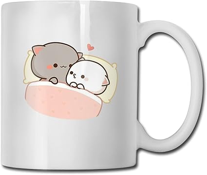 Amazon Co Jp 可愛らしい猫 マグカップ 陶器 マグカップ 大きい耐熱 電子レンジ温め 真空断熱330ml 贈り物 かっこいい おしゃれ かわいい ホーム キッチン