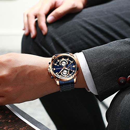 Curren - Reloj de cuarzo para hombre, multifunción, impermeable, multifunción, reloj de cuarzo - Imagen 8