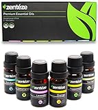 Essential Oils Set (6 pack) by Zentéze | Essential Oils Lavender, Orange, Lemongrass, Peppermint, Eucalyptus & Tea Tree｜Premium Grade Aromatherapy Essential Oils for Diffuser