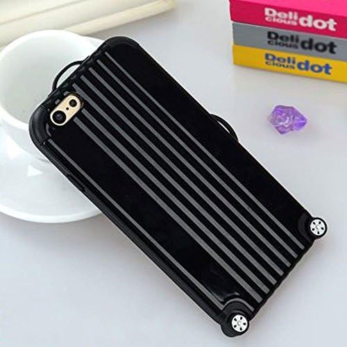 Iphone 7 case / 4.7 Inch Case Luggage Dual Layer Cover Anti-scratch Soft TPU Suitcase . (Black)SUNKISS