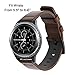 for Samsung Galaxy Watch 42mm/Gear Sport SM-600 Watchband, TRUMiRR 20mm Vintage Genuine Leather Watch Band Quick Release Wrist Strap for Samsung Gear S2 Classic,Gear Sport, Moto 360 2 42mm Men