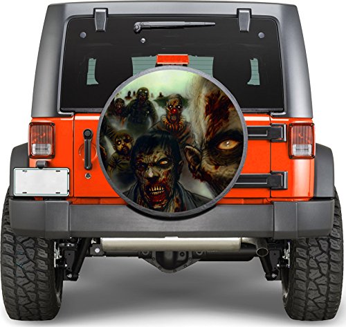 Zombie the Beast Sticker Full Color Spare Tire Cover Decal, Sticker Wheel Cover gc1952