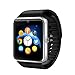 Luxsure Bluetooth Smart Watch with SIM Card Slot and Smart Health Watch Bracelet Smartwatch for Samsung HTC and Other Android Smartphones - Silver black band