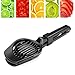Flexzion Stainless Steel Multipurpose Slicer - Egg Mushroom Strawberry Tomato Kiwi Fruit Cutter Divider Separator with Seven Blades Long Handle Cooking Kitchen Home Gadgets Tool Accessories Black