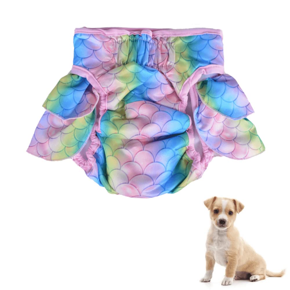 Reusable Dog Diapers Female Washable Dog Nappies Highly Absorption Puppies Dogs Diapers for Small Dogs for Period or Excitable Urination XS