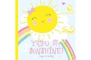 You Are My Sunshine Happy 1st Birthday: Guest Book for Baby Girl First Bday Party | Guest Sign In with Gift Log | Smiley Sun & Rainbow