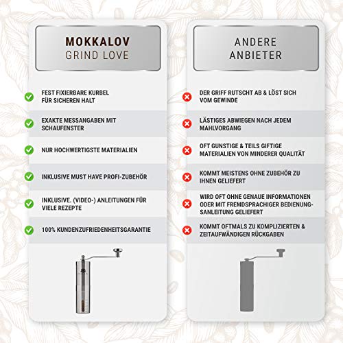 LÖWENKÖNIG® MOKKALOV Edition - Kaffeemühle manuell mit Keramik-Kegelmahlwerk I Kaffeemühle Hand - Handmühle aus… – Bild 6
