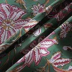 Ridhi Hunter Green 100% Cotton Round 120 Tablecloth