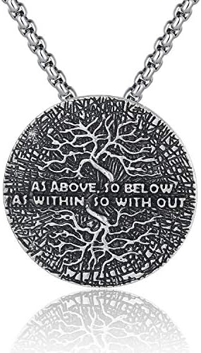 Pewter Viking Necklace Norse Amulet Pendant Necklace Celtic Pagan Jewelry Viking Gift Jewelry